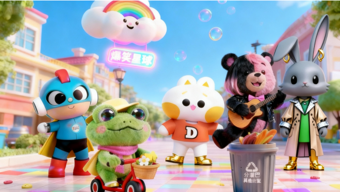 《爆笑星球》(第2集)叮当猫/大眼蛙/阿尔一百/唛之啾~环保大赛翻车记